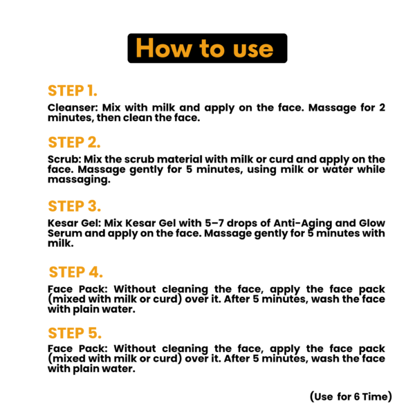 How to use Anti Aging Facial Kit